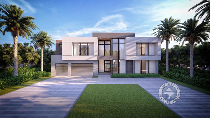 Attached, Backyard, Exterior, Facade, Modern