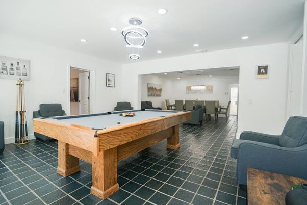 Billiard Table, Dining room, Game Room, Interior, Pendant Lights, Recessed Lighting