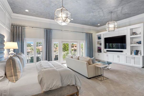Bedroom, Interior, Pendant Lights, Recessed Lighting