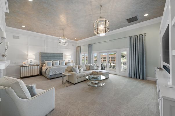 Bedroom, Chandelier, Interior, Living room, Pendant Lights, Recessed Lighting