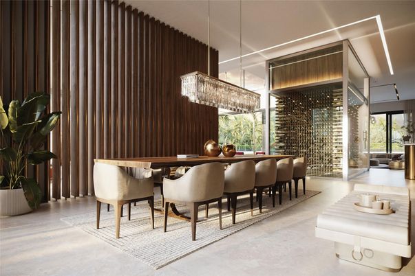 Chandelier, Dining room, Interior, Wine Storage