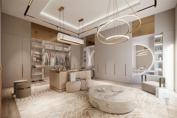 Interior, Pendant Lights, Wood Texture Flooring