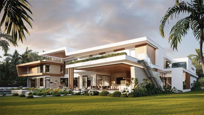 Backyard, Exterior, Facade, Modern