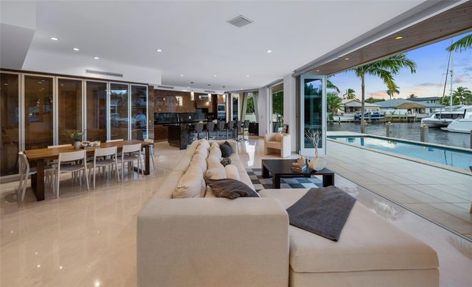 Dining room, Interior, Kitchen, Living room, Pendant Lights, Recessed Lighting, Water