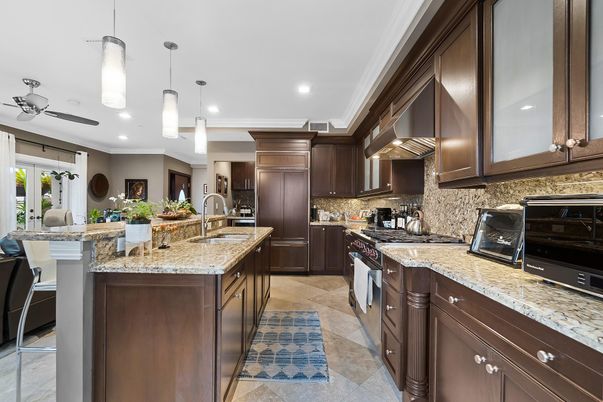 Interior, Kitchen, Pendant Lights, Recessed Lighting, Stainless Steel Appliances
