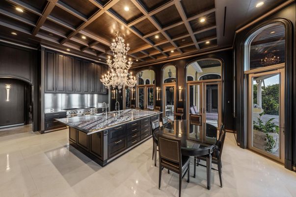 Chandelier, Interior, Kitchen, Recessed Lighting