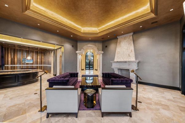 Fireplace, Interior, Living room, Pendant Lights, Recessed Lighting