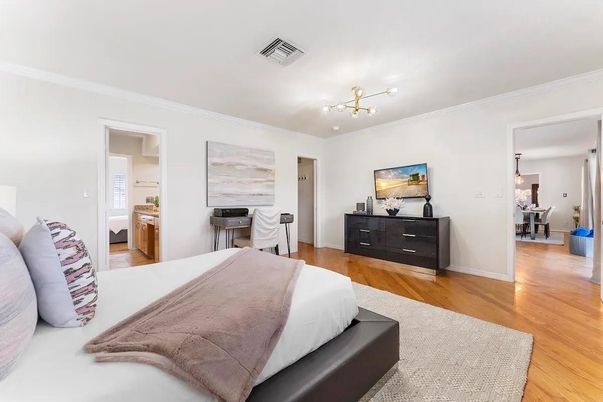 Bedroom, Interior, Wood Texture Flooring