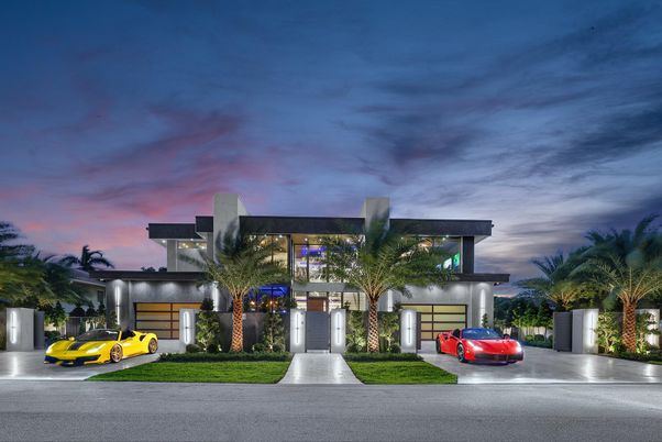 Attached, Exterior, Facade, Modern