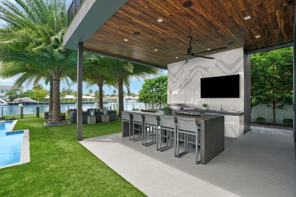 Backyard, Exterior, Marble Walls, Water