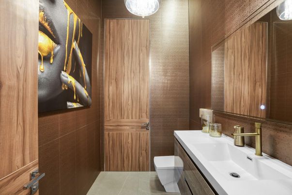 Bathroom, Interior, Wooden Walls