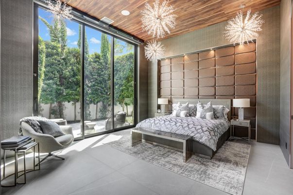 Bedroom, Interior, Recessed Lighting, Wooden Ceilings
