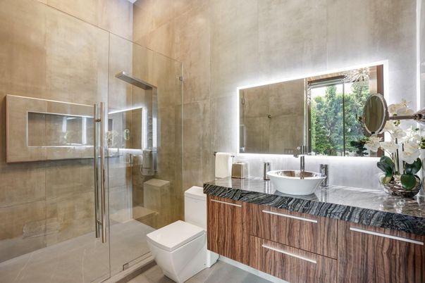Bathroom, Glass Shower, Interior