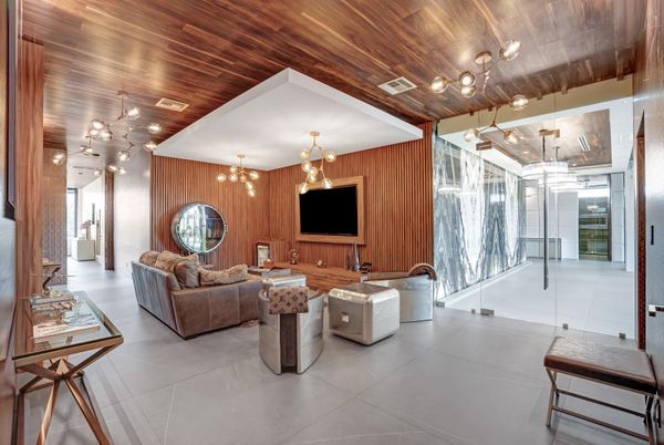 Interior, Living room, Pendant Lights, Wooden Ceilings
