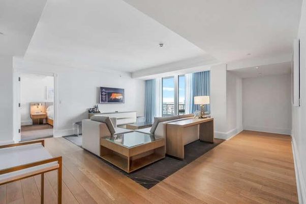 Fireplace, Home Office, Interior, Living room, Recessed Lighting, Wood Texture Flooring