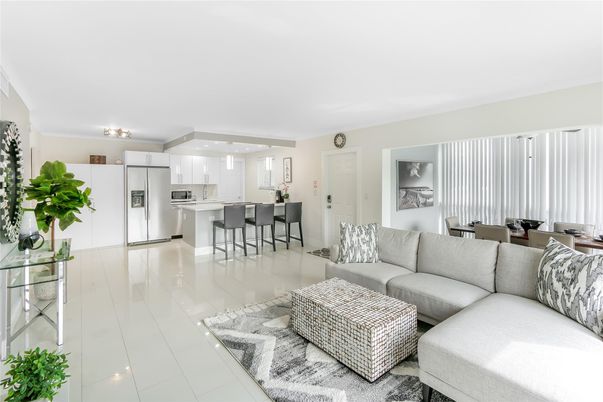 Dining room, Interior, Kitchen, Living room, Recessed Lighting, Stainless Steel Appliances