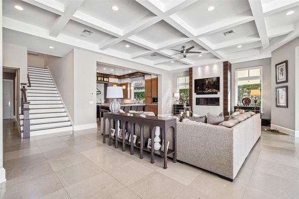 Interior, Kitchen, Living room, Pendant Lights, Recessed Lighting, Stainless Steel Appliances