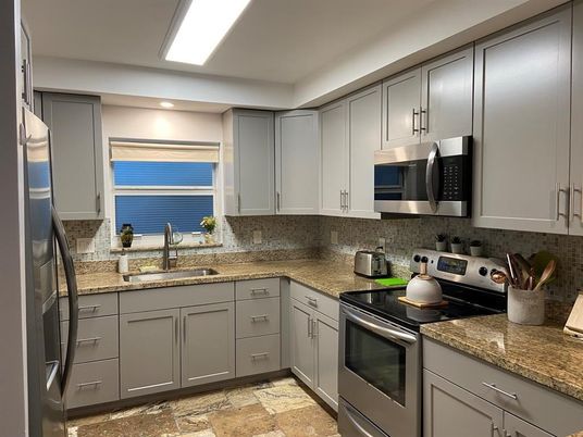 Interior, Kitchen, Recessed Lighting, Stainless Steel Appliances