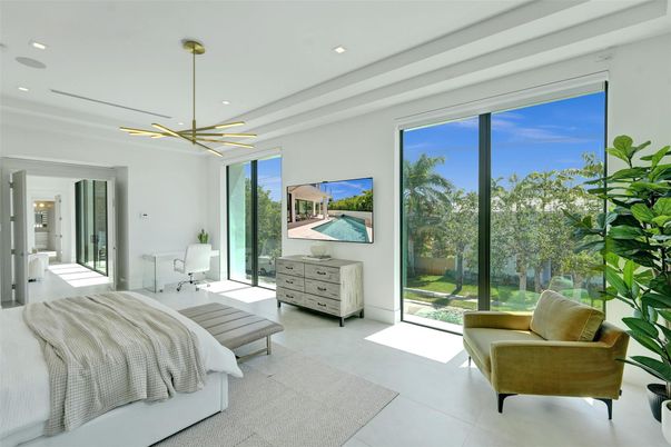Bedroom, Interior, Pendant Lights, Recessed Lighting