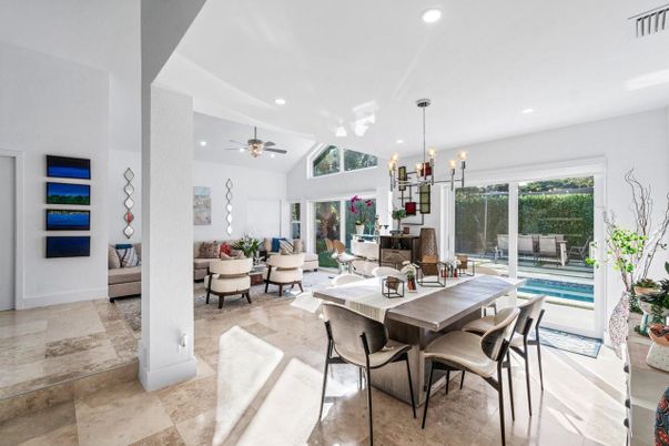 Dining room, Interior, Living room, Pendant Lights, Recessed Lighting