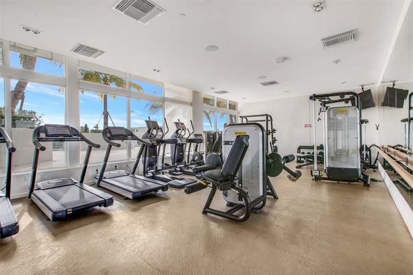 Fitness Equipment, Gym, Interior, Recessed Lighting
