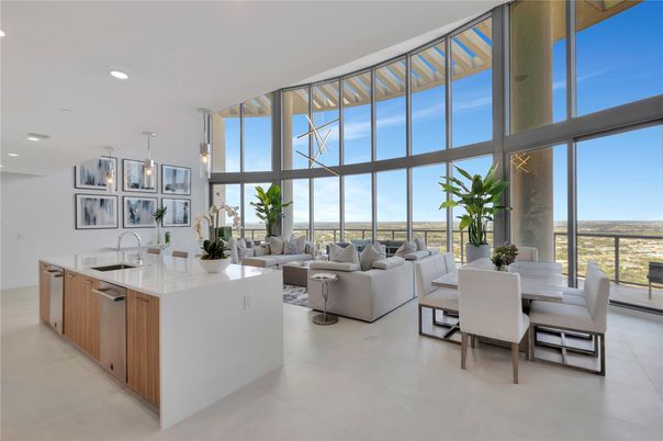 Dining room, Interior, Kitchen, Living room, Pendant Lights, Recessed Lighting