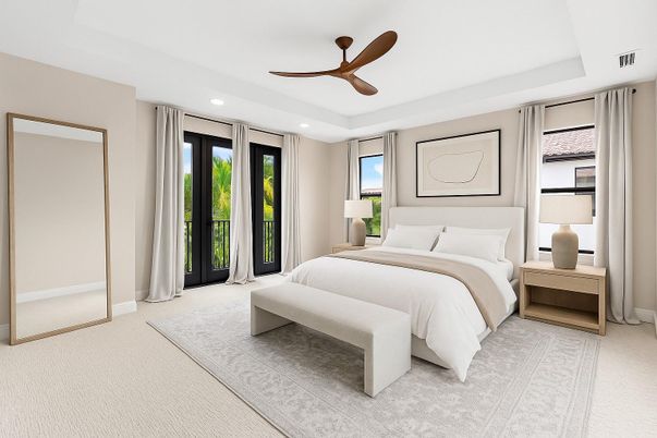 Bedroom, Interior, Recessed Lighting