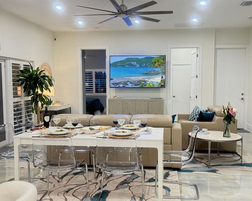 Dining room, Interior, Living room, Recessed Lighting