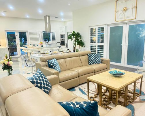 Dining room, Interior, Kitchen, Living room, Recessed Lighting