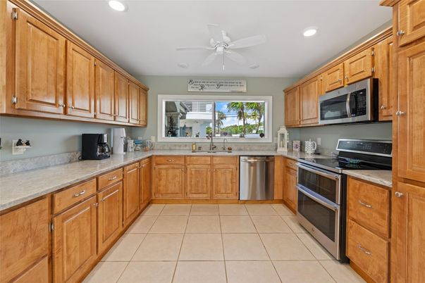 Interior, Kitchen, Recessed Lighting, Stainless Steel Appliances