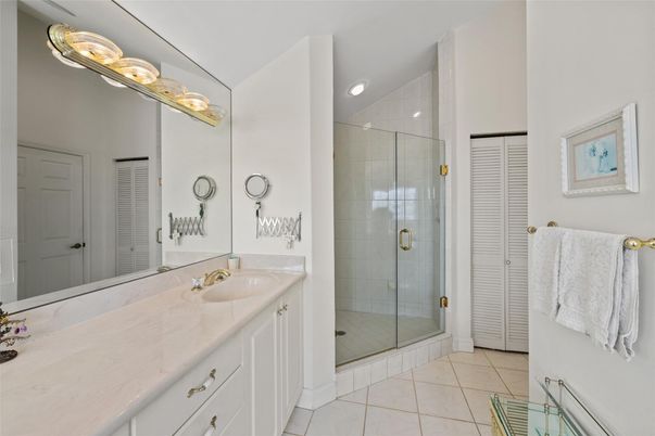 Bathroom, Dual Sink Vanities, Glass Shower, Interior