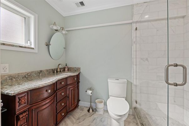 Bathroom, Glass Shower, Interior, Marble, Marble Walls