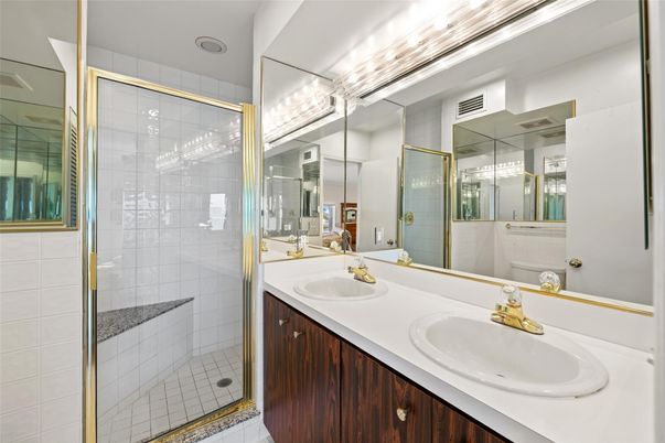 Bathroom, Dual Sink Vanities, Glass Shower, Interior