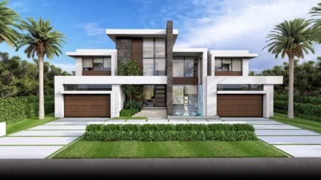 Attached, Backyard, Exterior, Facade, Modern