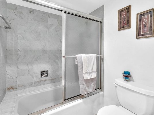 Bathroom, Glass Shower, Interior, Marble Walls