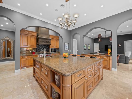 Chandelier, Interior, Kitchen, Recessed Lighting