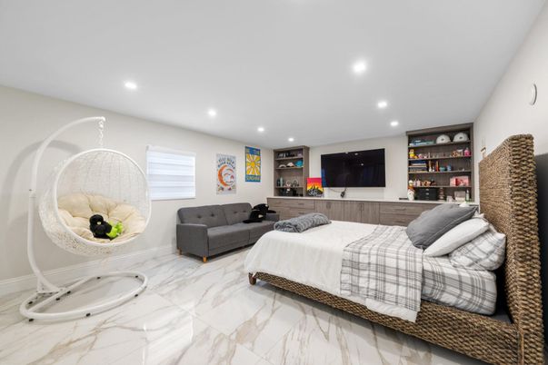 Bedroom, Interior, Living room, Marble, Recessed Lighting