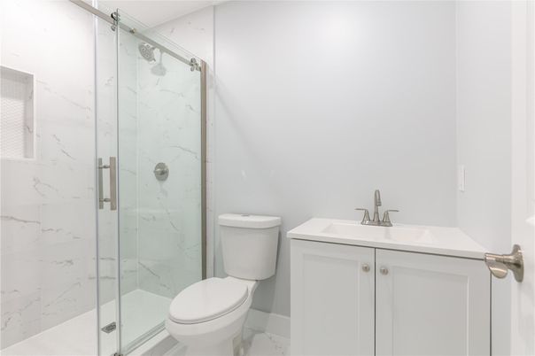 Bathroom, Glass Shower, Interior, Marble, Marble Walls