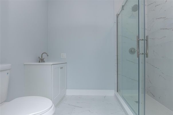 Bathroom, Glass Shower, Interior, Marble, Marble Walls