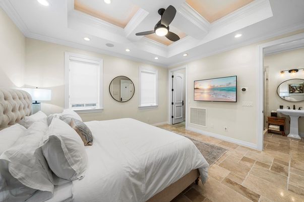 Bedroom, Interior, Recessed Lighting