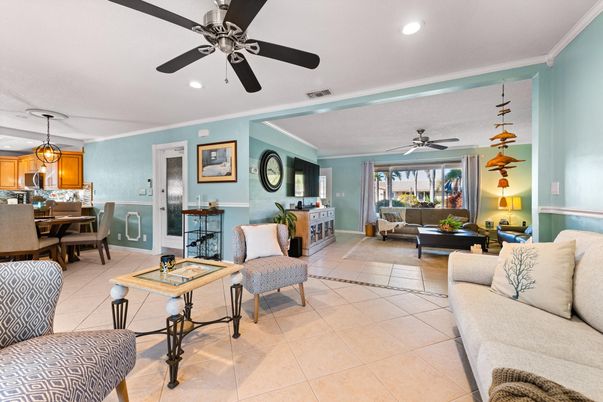 Dining room, Interior, Kitchen, Living room, Pendant Lights, Recessed Lighting