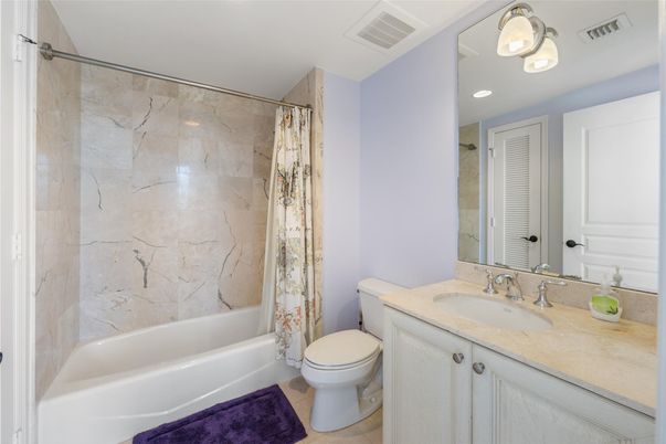 Bathroom, Interior, Marble Walls, Recessed Lighting