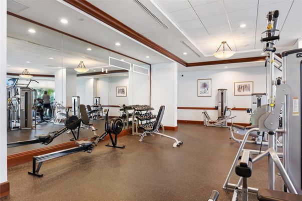 Fitness Equipment, Gym, Interior, Pendant Lights, Recessed Lighting