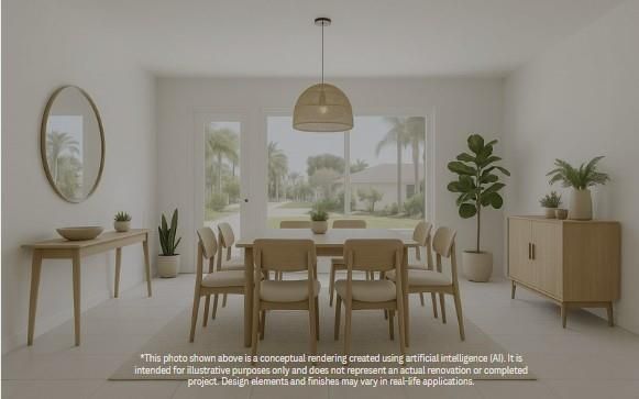 Dining room, Interior, Pendant Lights