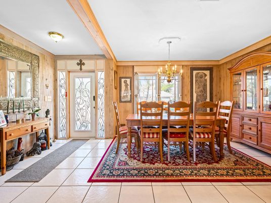 Chandelier, Dining room, Interior, Wooden Beams