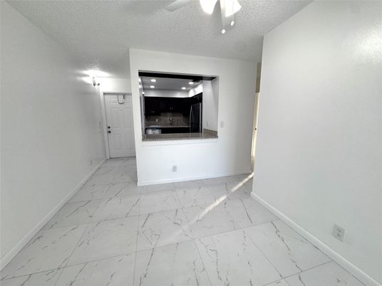 Empty room, Interior, Kitchen, Marble, Recessed Lighting