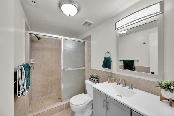 Bathroom, Glass Shower, Interior