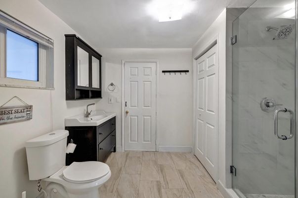 Bathroom, Glass Shower, Interior, Marble, Marble Walls