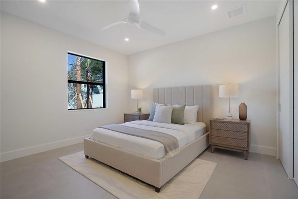 Bedroom, Interior, Recessed Lighting