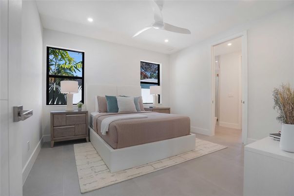 Bedroom, Interior, Recessed Lighting